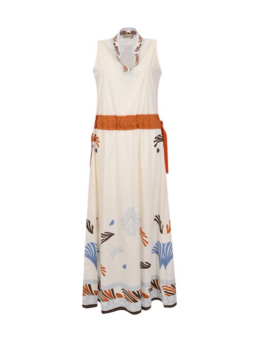 Abito lungo in cotone con stampa Herno | AB000080D 133209999